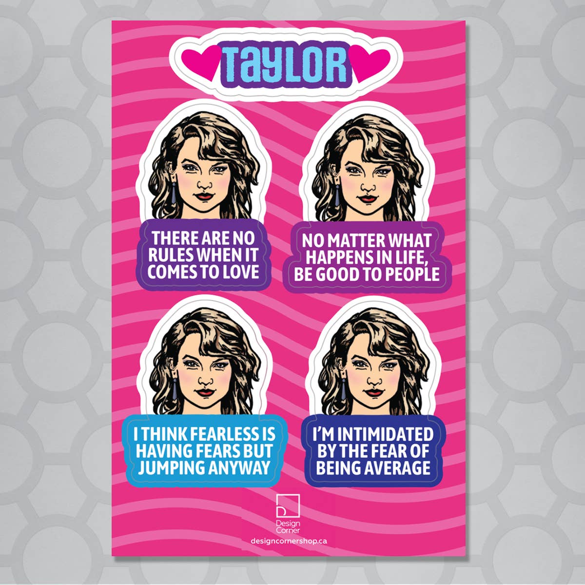 Design Corner - Taylor Swift Quotes Vinyl Sticker Sheet