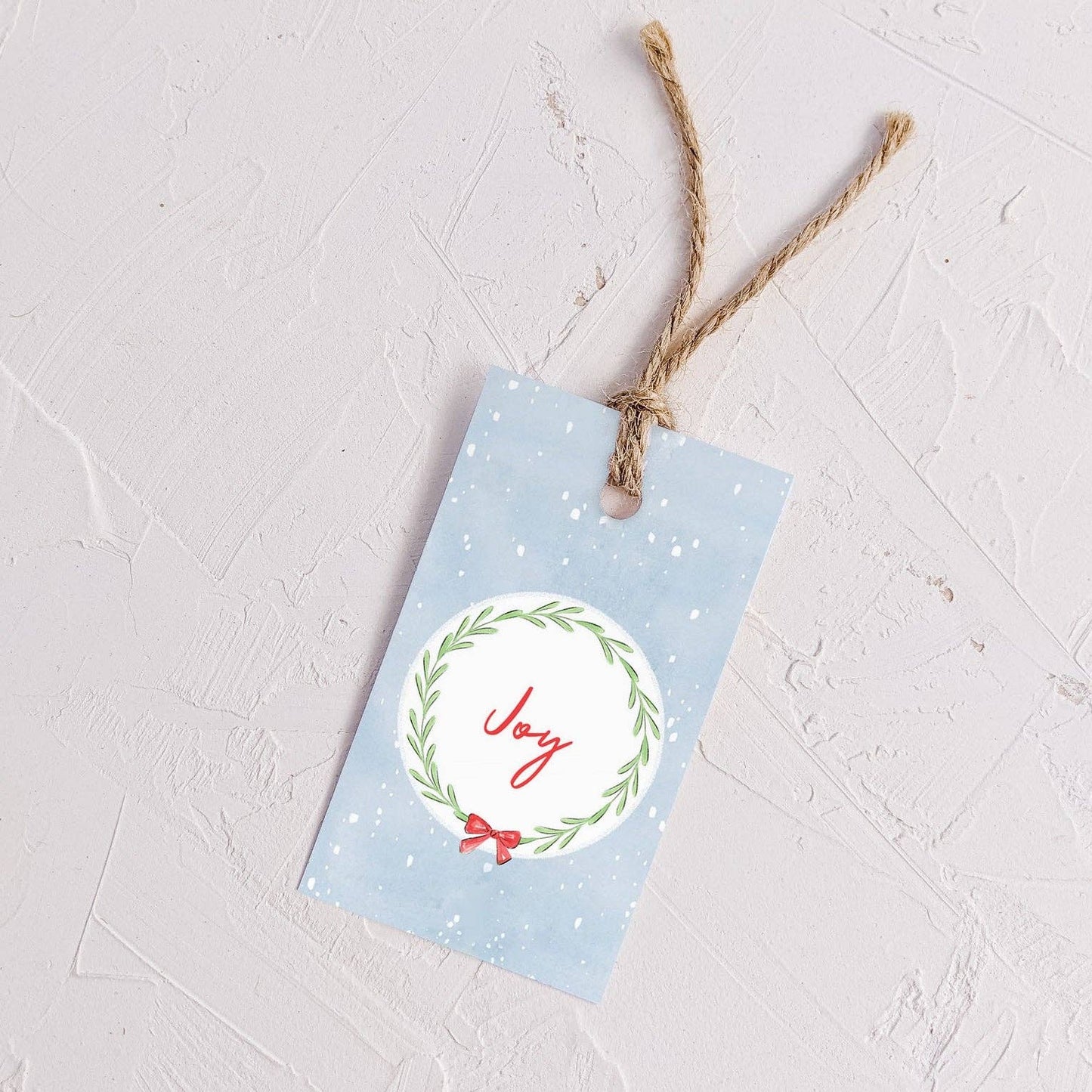 Almeida Illustrations - Joy - Set of 8 Holiday Gift Tags + String