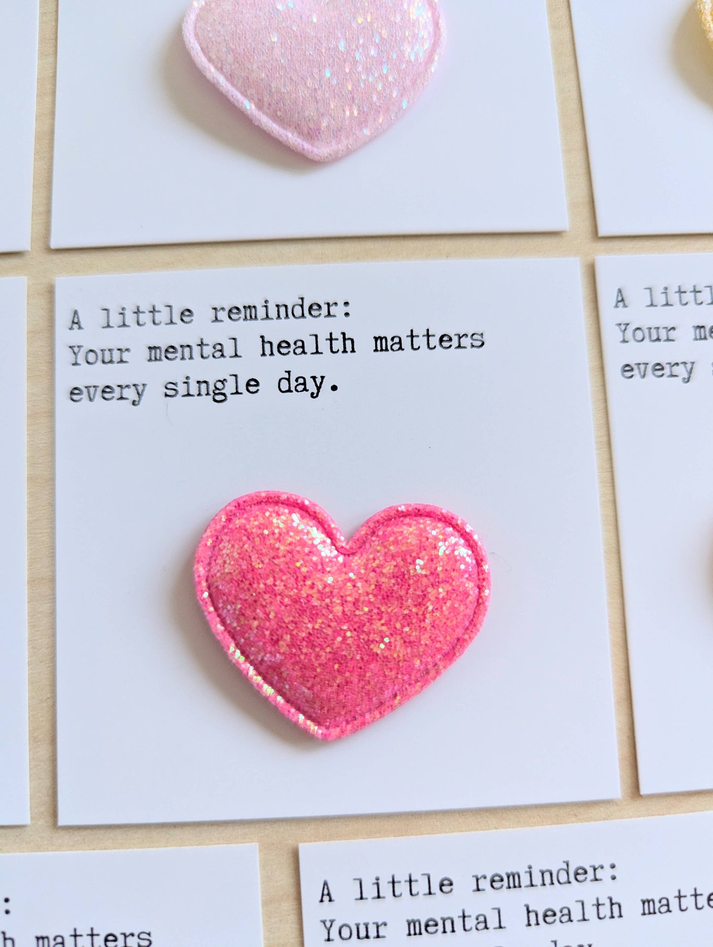 Uplifted Ink - Mental Health Reminder Card with Glitter Heart Gift