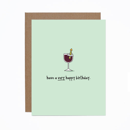 carolyndraws - Wine Birthday Card