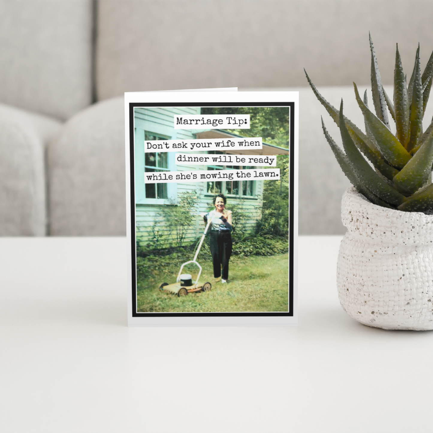 Raven's Rest Studio - CARD. Marriage Tip. Funny Greeting Card. Anniversary.