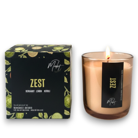 Market Candle Company - ZEST SOY WAX CANDLE - LUXE VESSEL WITH BOX