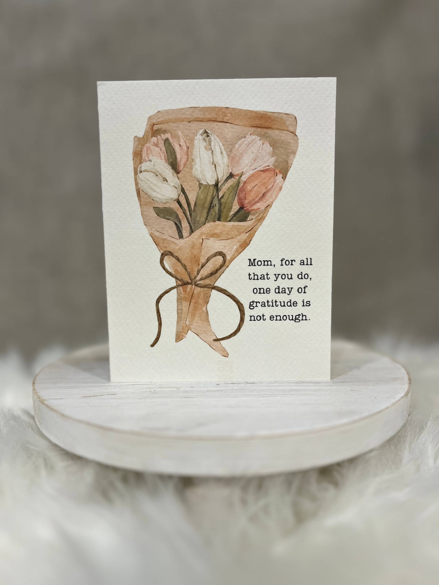 Paper Kuts - Tulip Bouquet Mother's Day Card Includes Kraft Envelope: Square