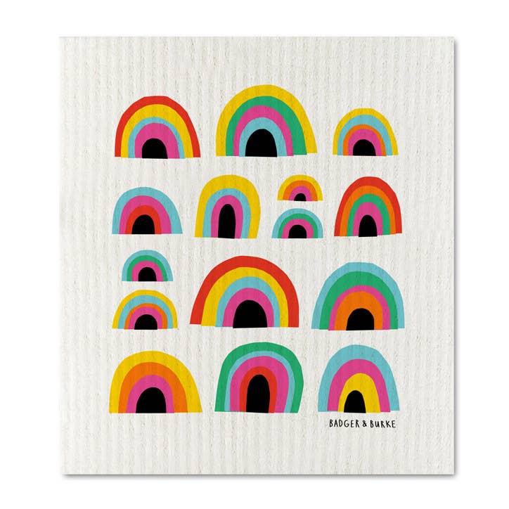 Badger & Burke - Rainbow Sponge Cloth / Reusable Paper Towel