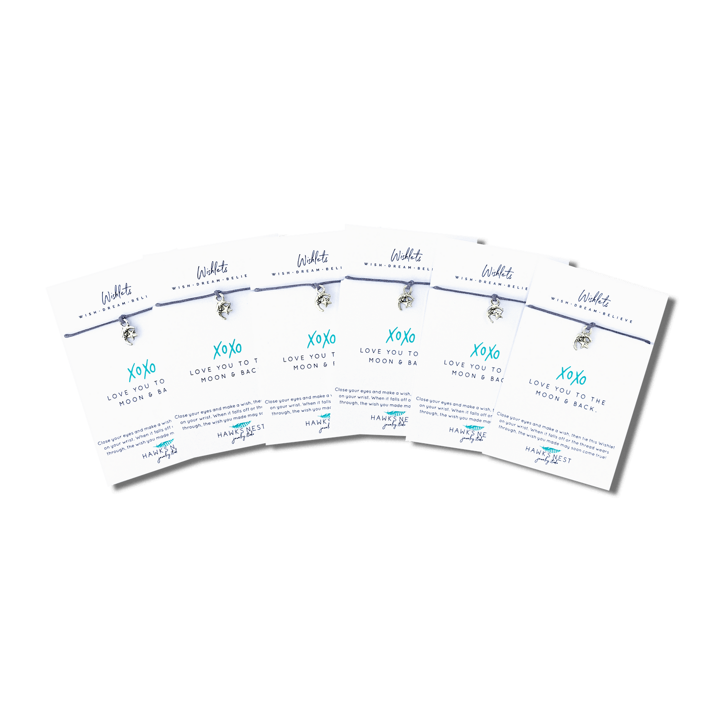 Hawk's Nest Jewelry Studio - Moon & Star Wishlet: Moon & Star Wishlet