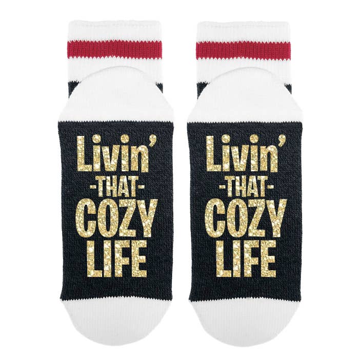 Sock Dirty to Me - Livin' that Cozy Life: Matte White