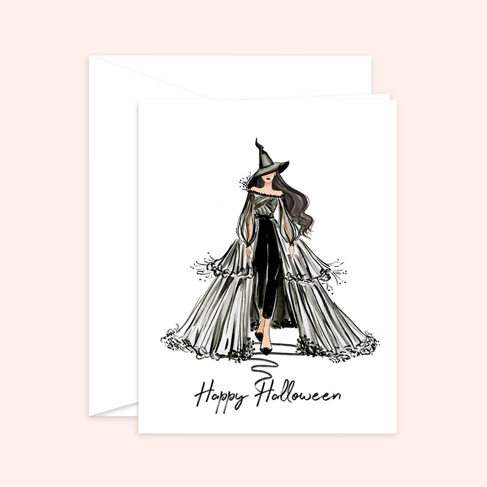 Almeida Illustrations - Happy Halloween! - Halloween Greeting Card: White