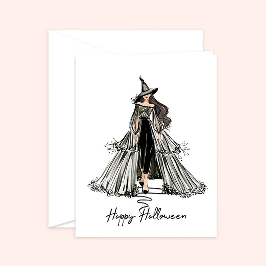 Almeida Illustrations - Happy Halloween! - Halloween Greeting Card: White