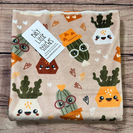 Busy Little Stitches - Succulent Toss Toddler Blanket