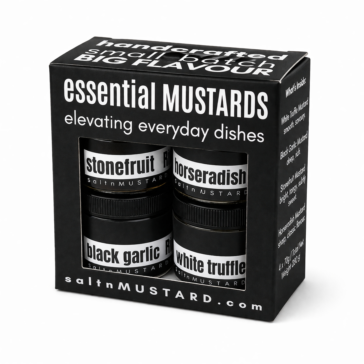 salt + MUSTARD - 4-Pack Gourmet Condiment Collection
