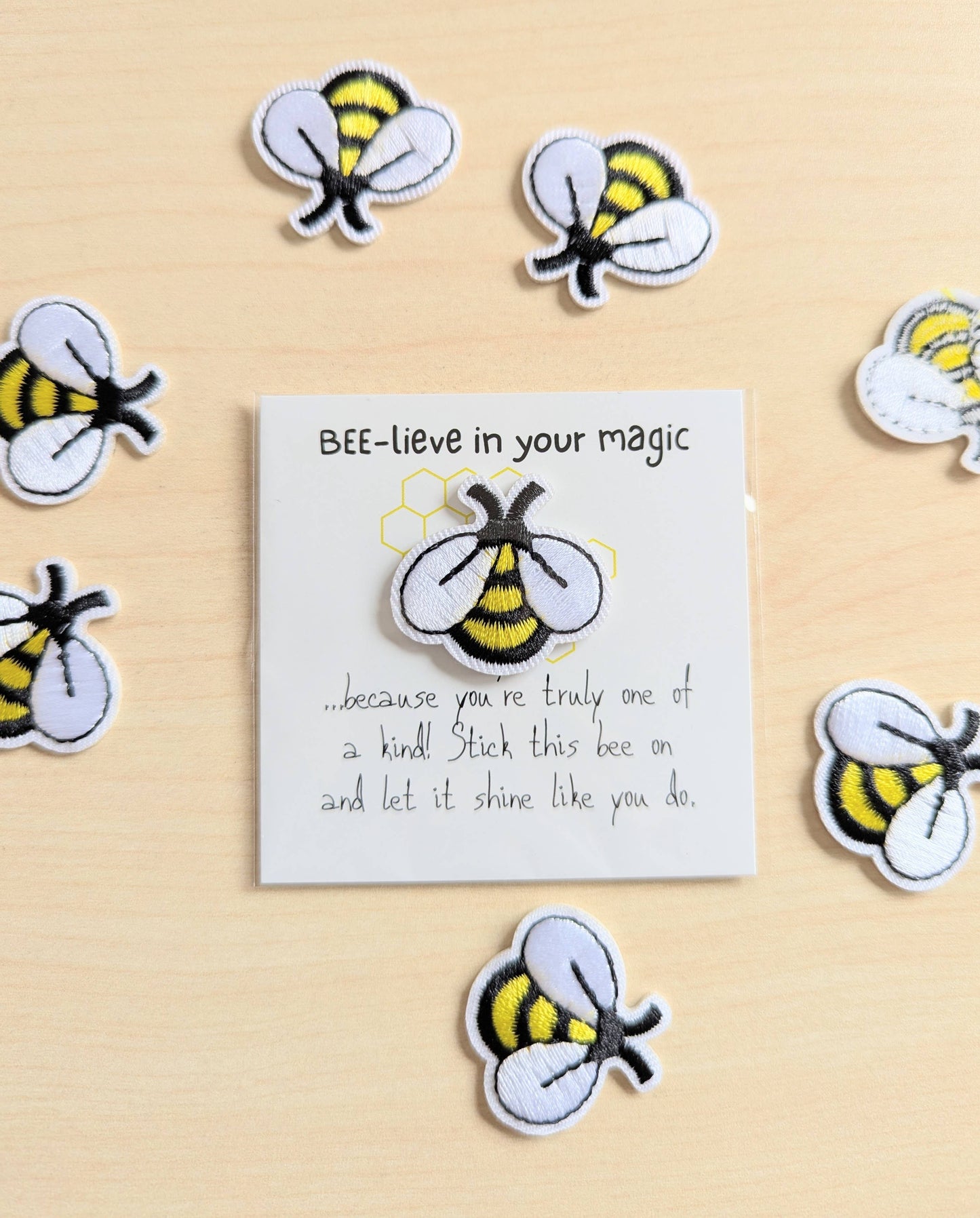 Uplifted Ink - Believe in Your Magic – Mini Card with Bee Patch