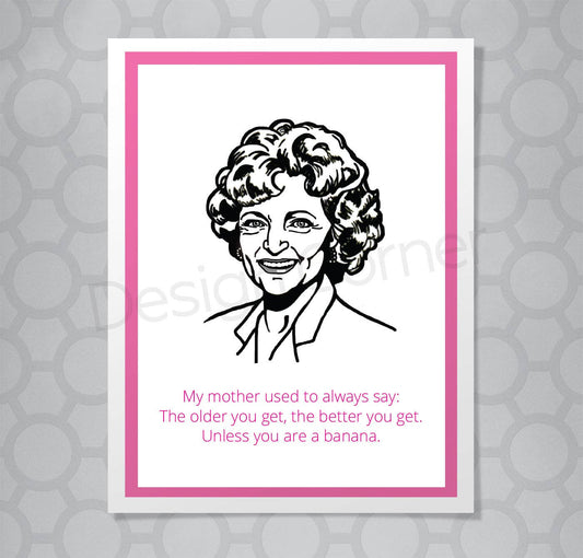 Design Corner - Golden Girls Rose Banana Card