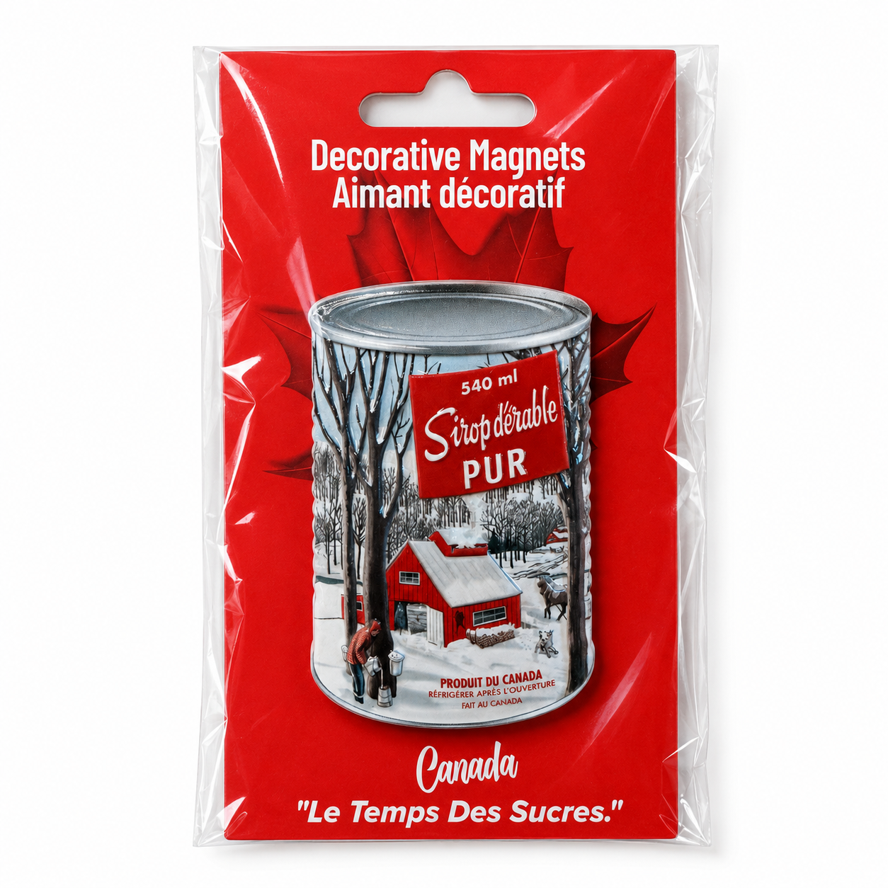 Seracon - Resin Souvenir Magnet Maple Syrup Can: Glossy / English