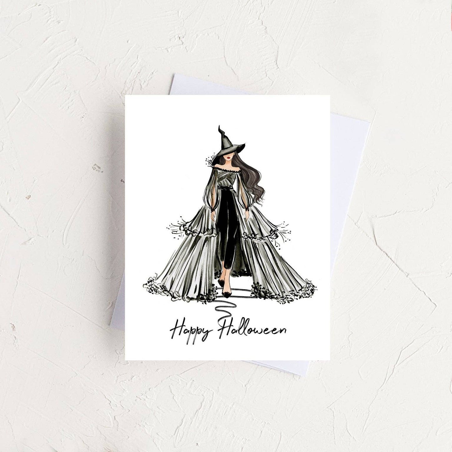 Almeida Illustrations - Happy Halloween! - Halloween Greeting Card: White