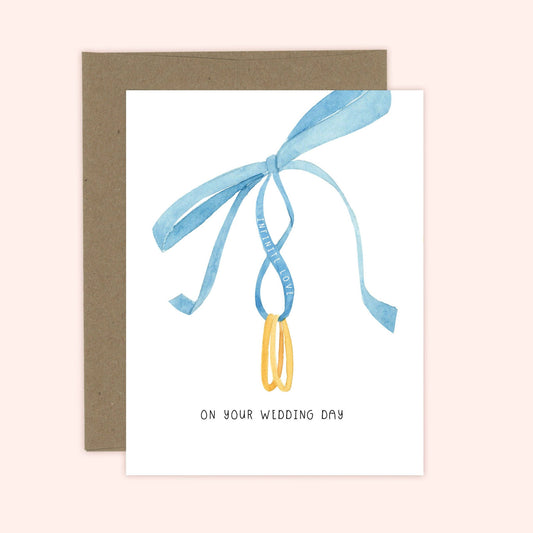 Almeida Illustrations - Infinite Love Wedding Day Card: White