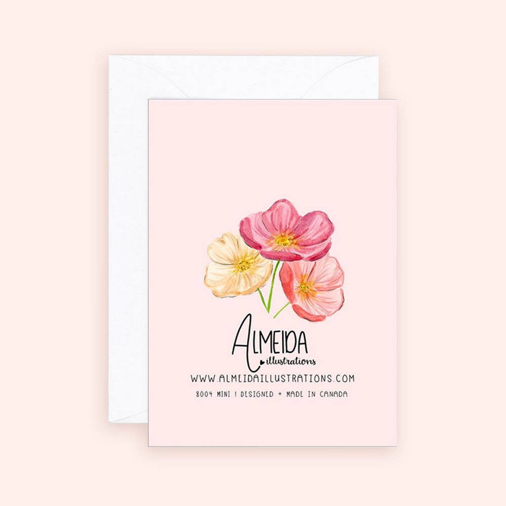 Almeida Illustrations - Mini Card - Handheld Florals Enclosure Card