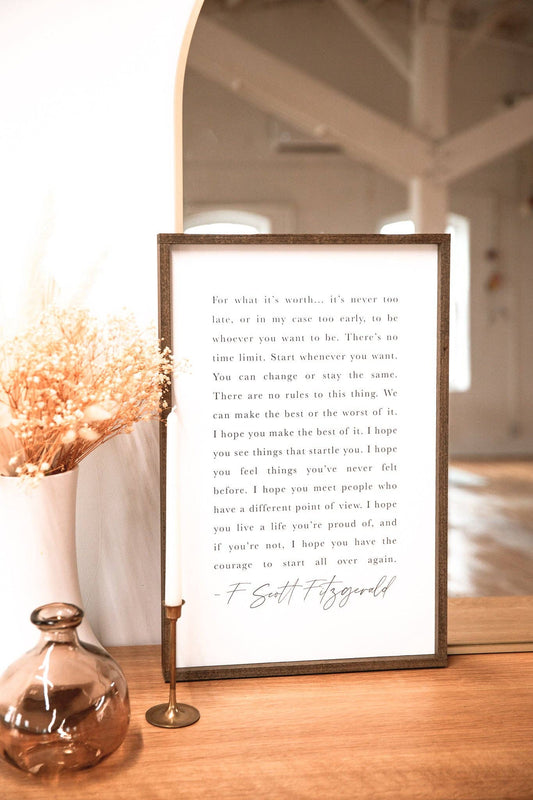 Notes in Knots - F Scott Fitzgerald: 16x24