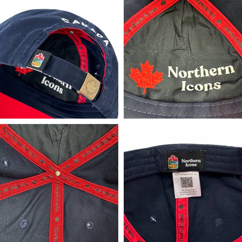 Northern Icons Canada - Canada Assorted Embroidery Badge Cap: Cherry