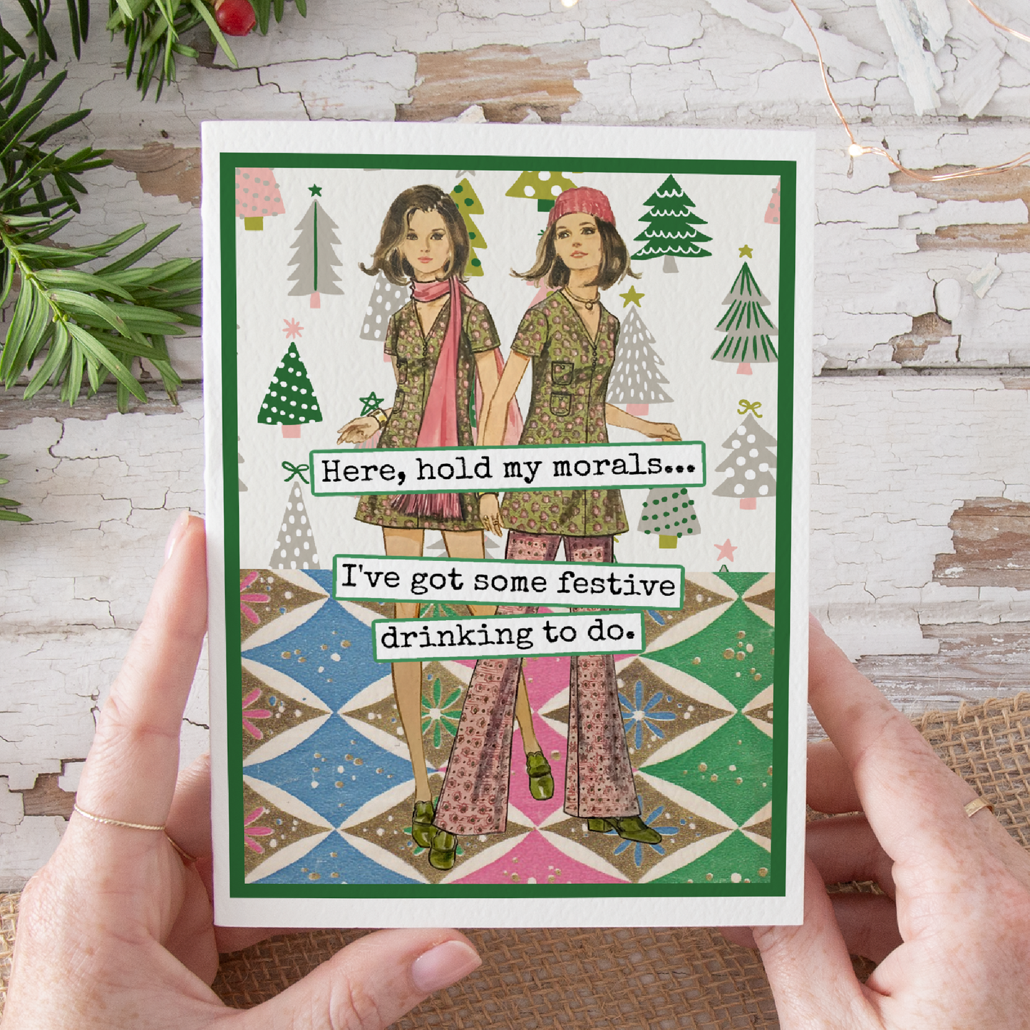 Raven's Rest Studio - Funny Christmas Card. I've Got Some Festive Drinking To Do.