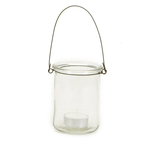 Bacon Basketware - SMALL GLASS CANDLE HOLDER