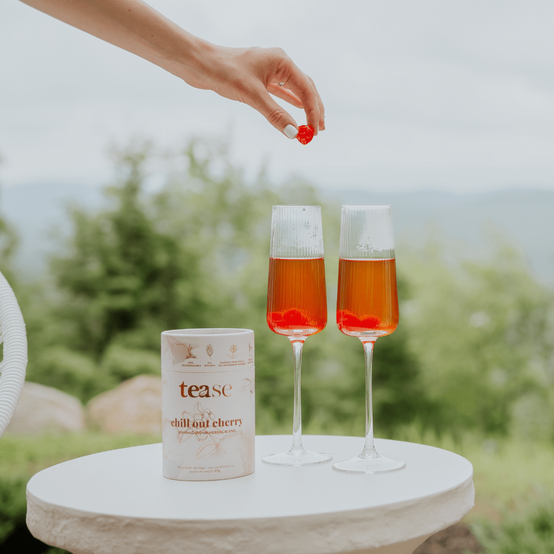 Tease | Wellness Tea Blends + Accessories - Chill Out Cherry Ashwagandha Mushroom Adaptogen Tea Blend