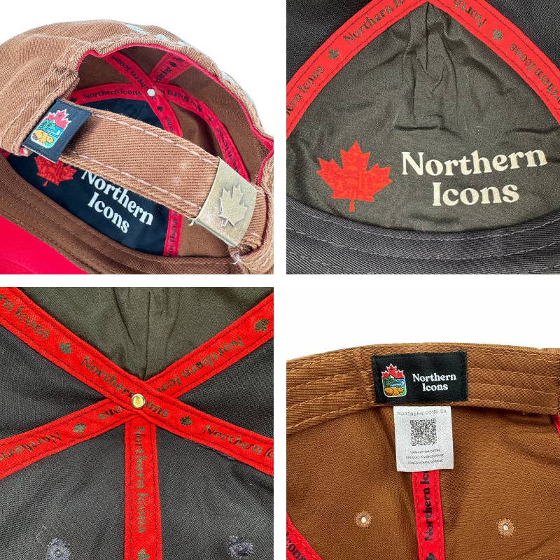 Northern Icons Canada - Canada Assorted Embroidery Badge Cap: Cherry