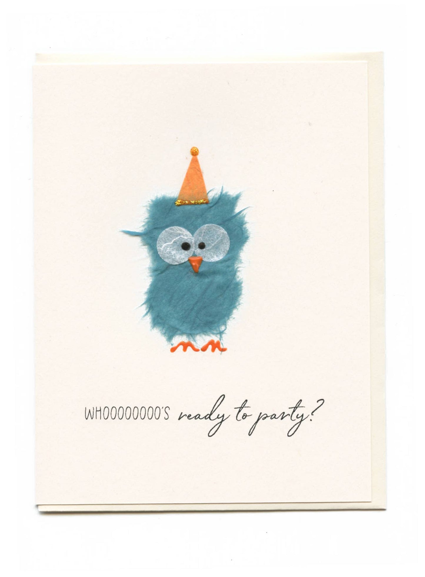 FLAUNT HANDMADE CORRESPONDENCES - "Whoooo's Ready to Party?"  Owl w Party Hat