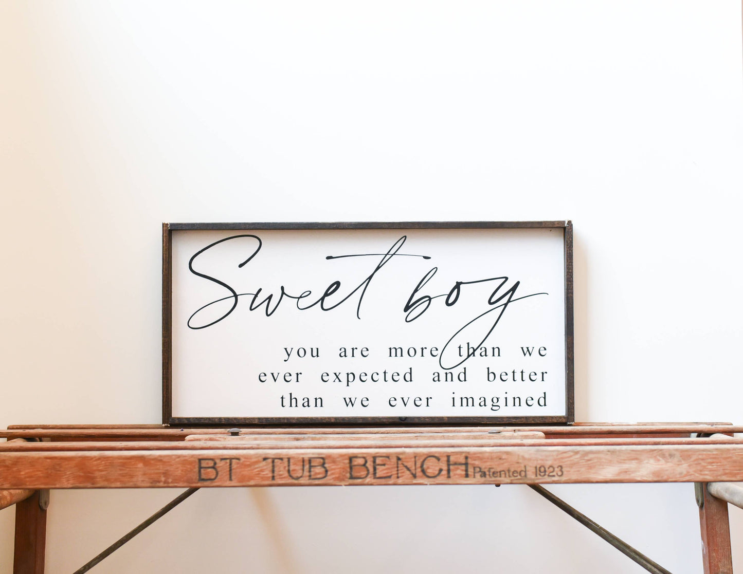 Williamraedesigns - Sweet Boy Framed Print - Boys Nursery Decor: White
