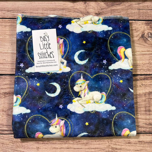 Busy Little Stitches - Unicorn Moon Toddler Blanket