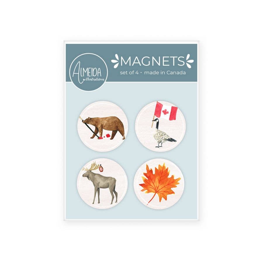 Almeida Illustrations - Canadian Animals II Magnet Set