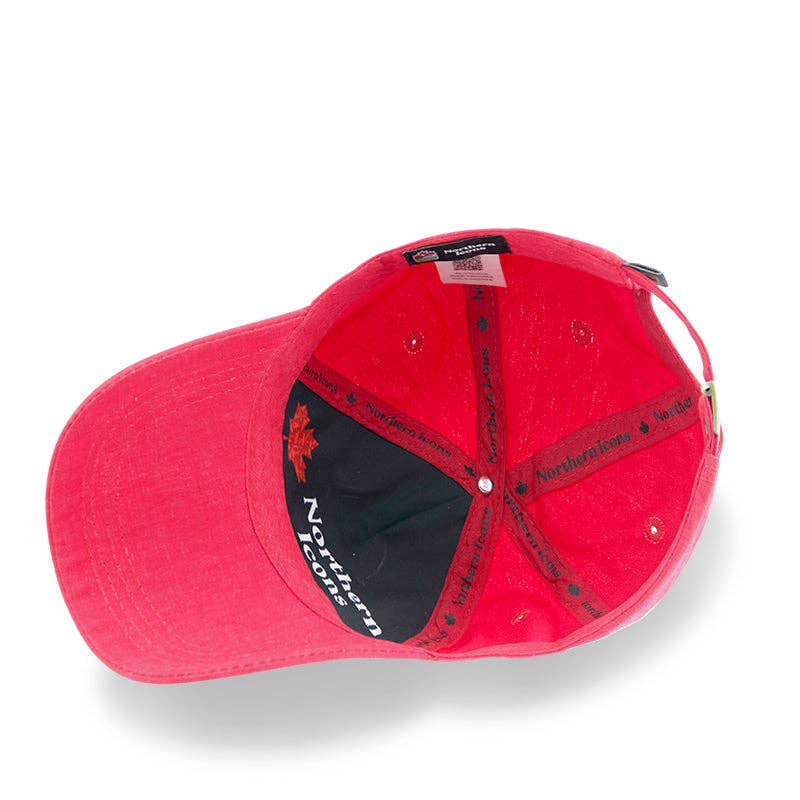 Northern Icons Canada - Canada Assorted Embroidery Badge Cap: Cherry