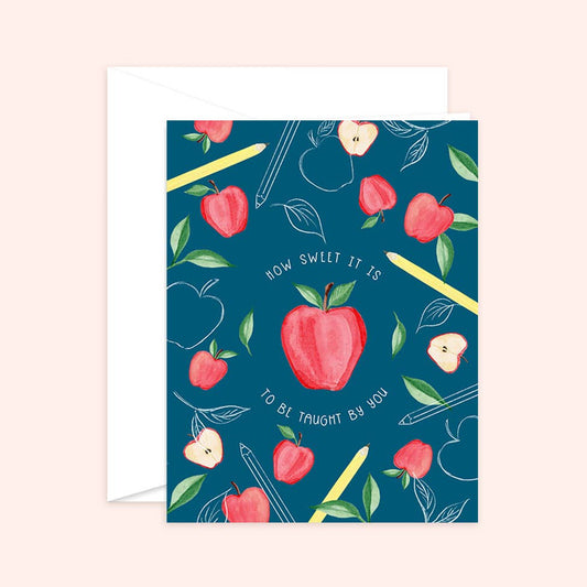 Almeida Illustrations - Teacher Appreciation Card: Smooth (while qtys last) + White Envelope