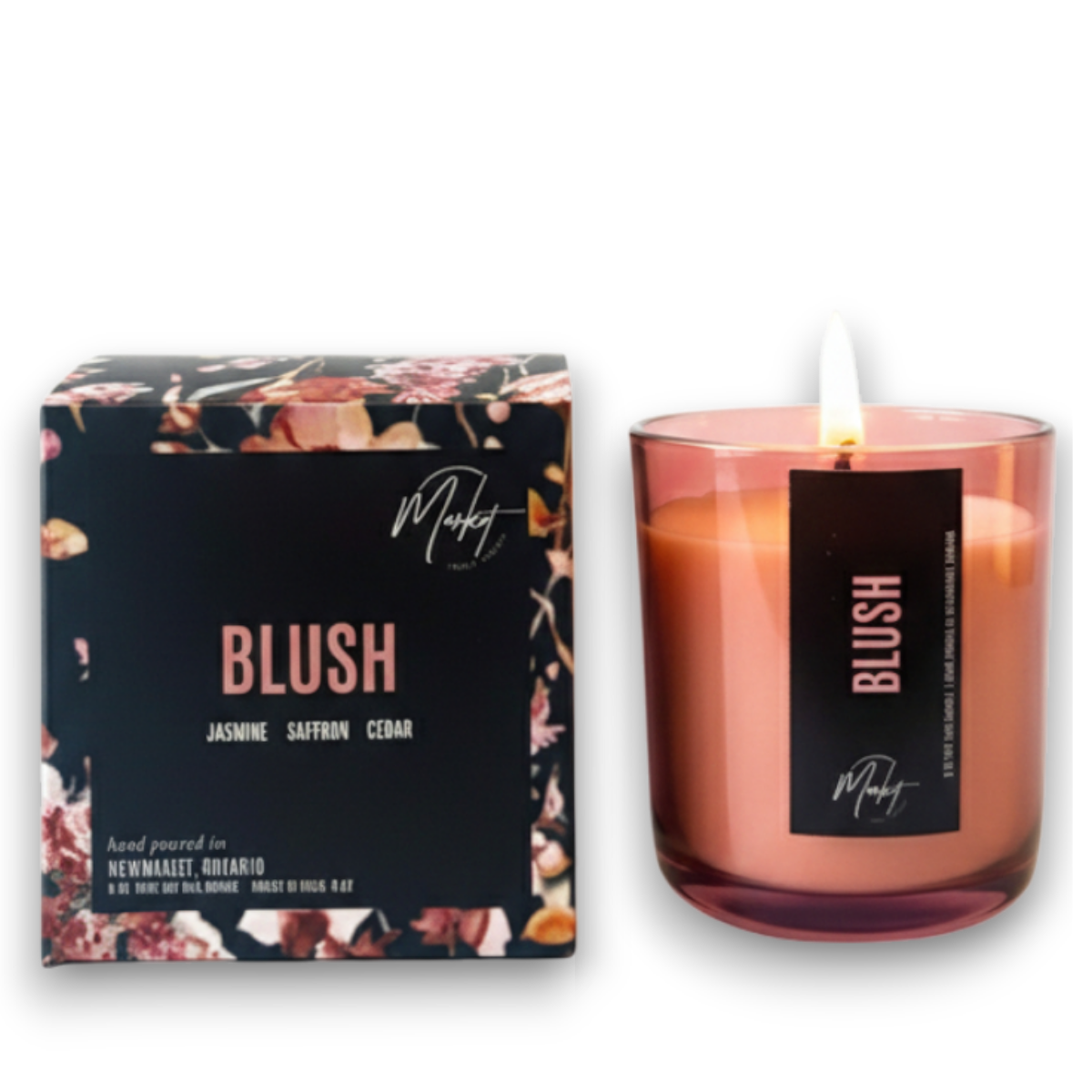 Market Candle Company - BLUSH SOY WAX CANDLE - LUXE VESSEL WITH BOX