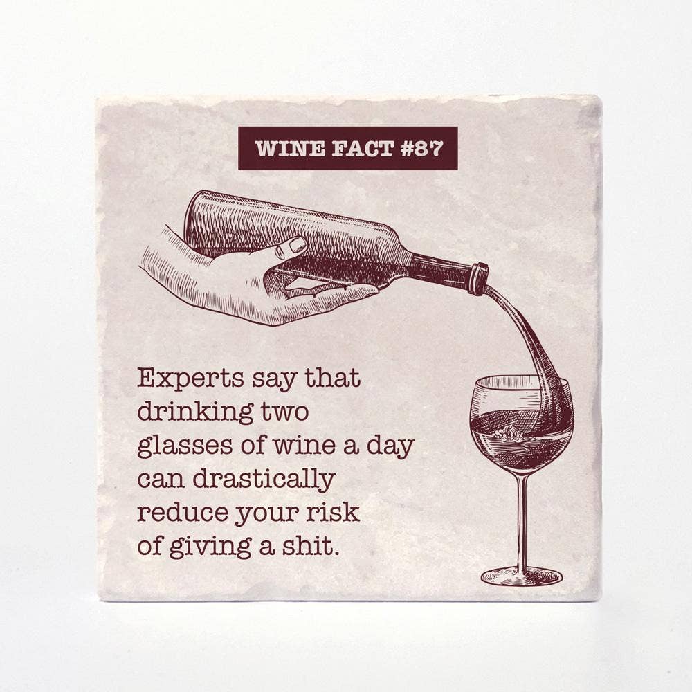 Versatile Coasters CA - Wine Facts Coasters: 4"x4"