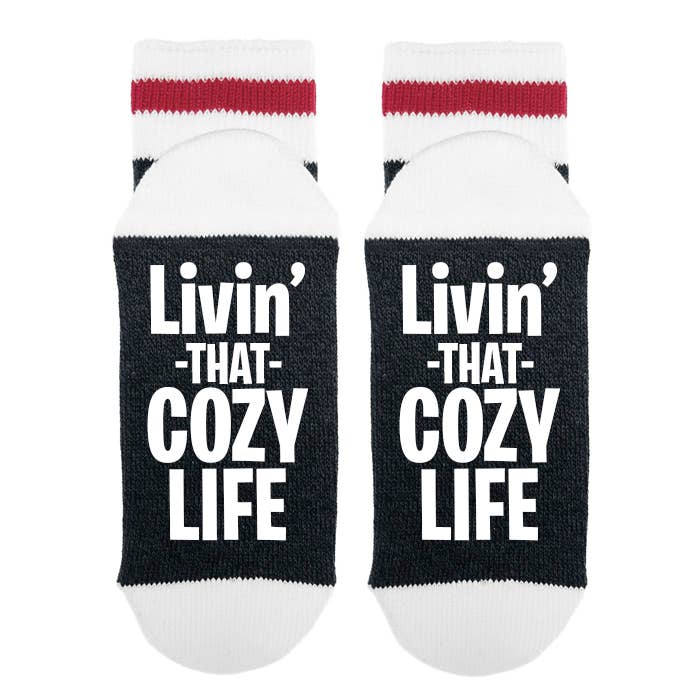 Sock Dirty to Me - Livin' that Cozy Life: Matte White