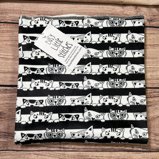 Busy Little Stitches - Sneaky Cat Stripe Toddler Blanket