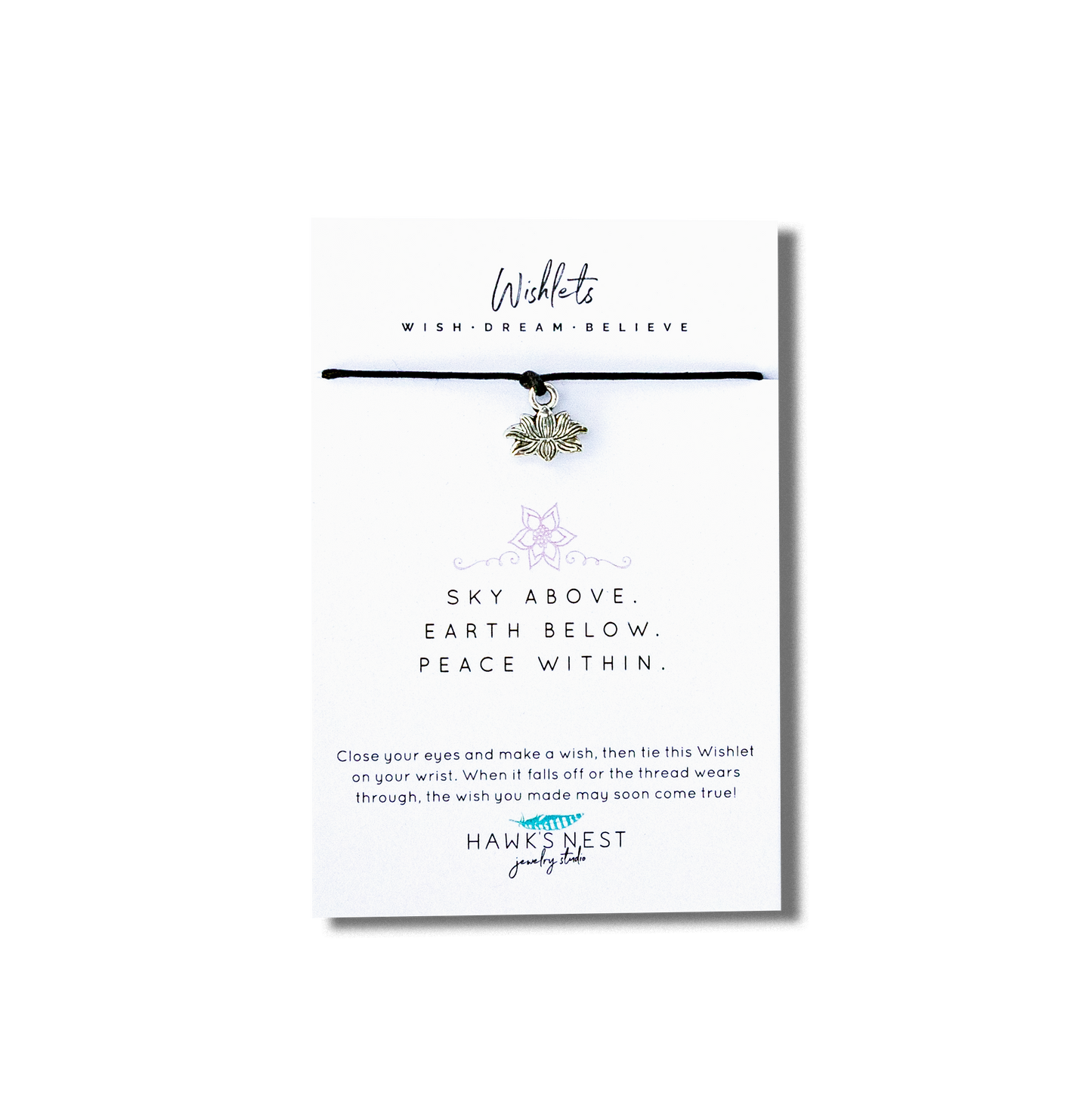 Hawk's Nest Jewelry Studio - Lotus Wishlet: Lotus