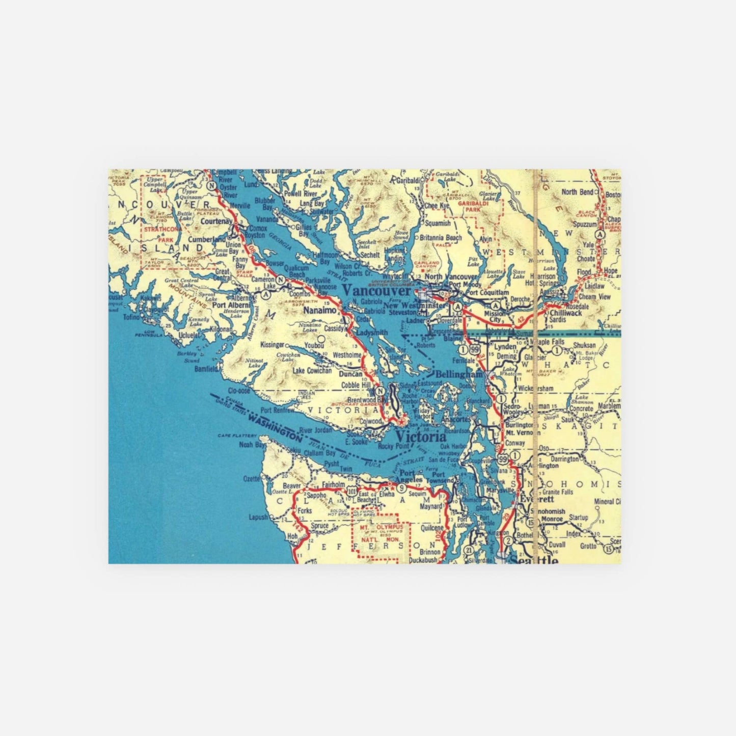 Sadie & June - Burlington area  Map Postcard