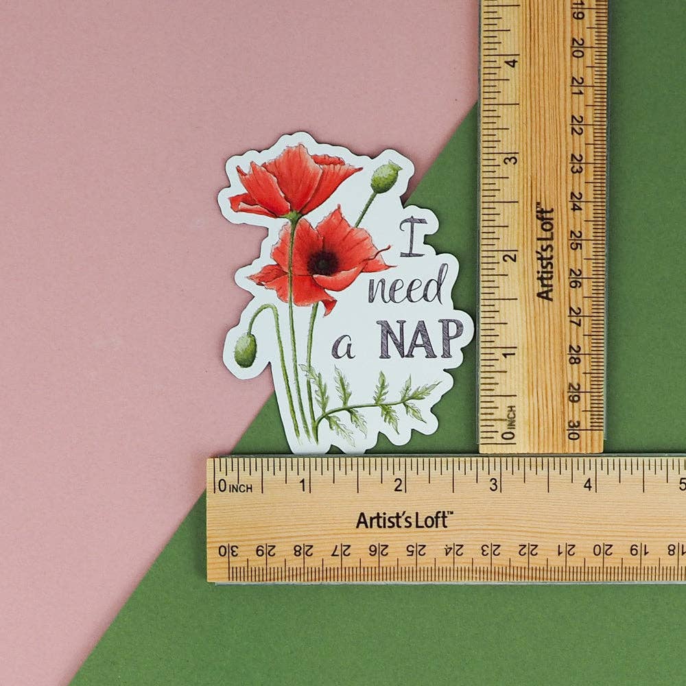 Naughty Florals - I Need A Nap Magnet