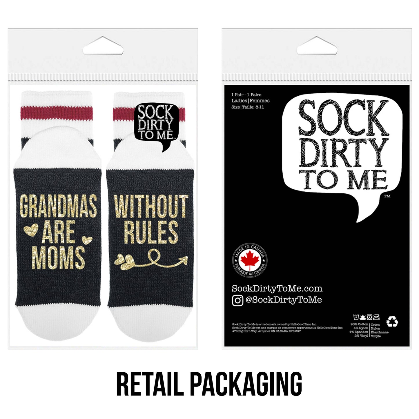 Sock Dirty to Me - Dog Mom - Socks: Matte White