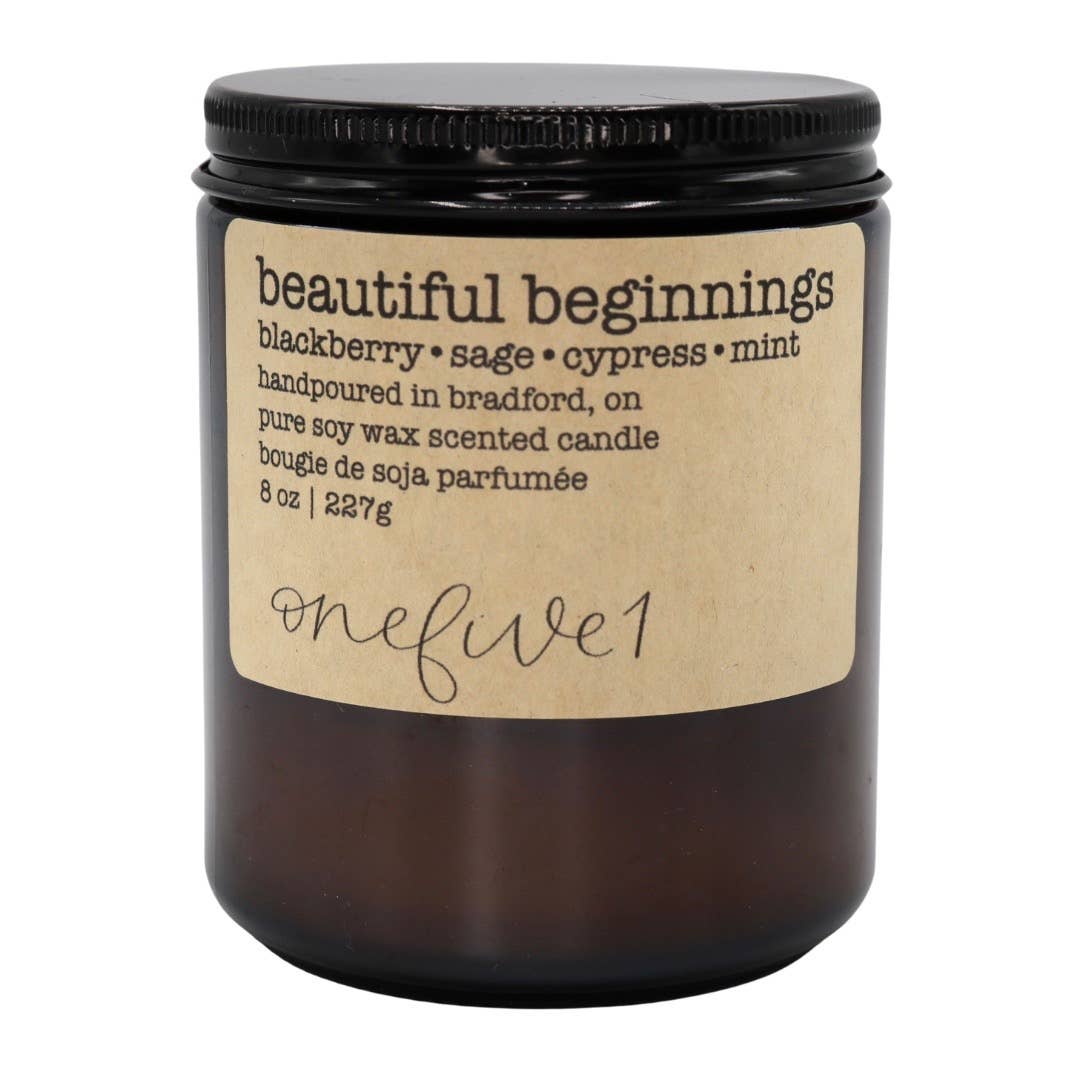 onefive1 - Beautiful beginnings - soy wax candle SPRING FRESH