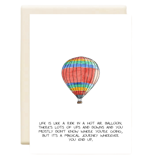 Inkwell Cards - Hot Air Balloon Wisdom | Everyday Greeting Card
