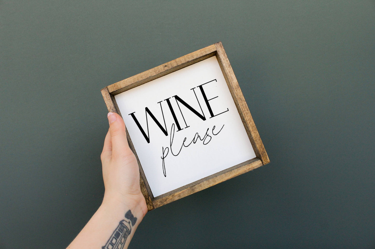 Williamraedesigns - Wine Please Framed Wall Art: Black