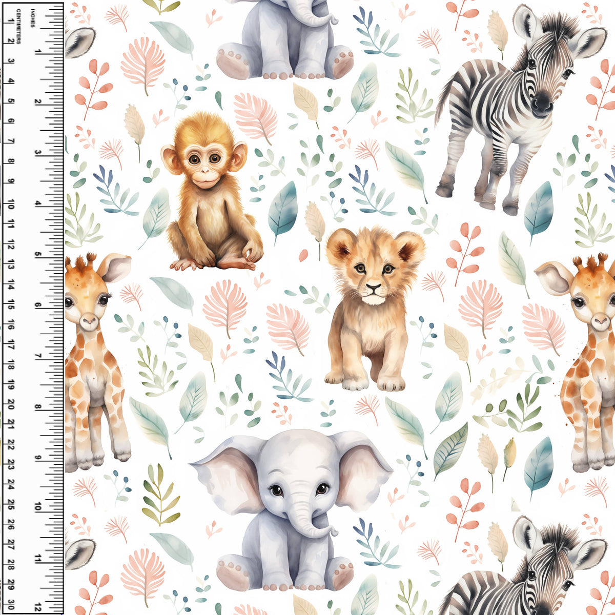 Busy Little Stitches - Safari Babies Fauna Toddler Blanket