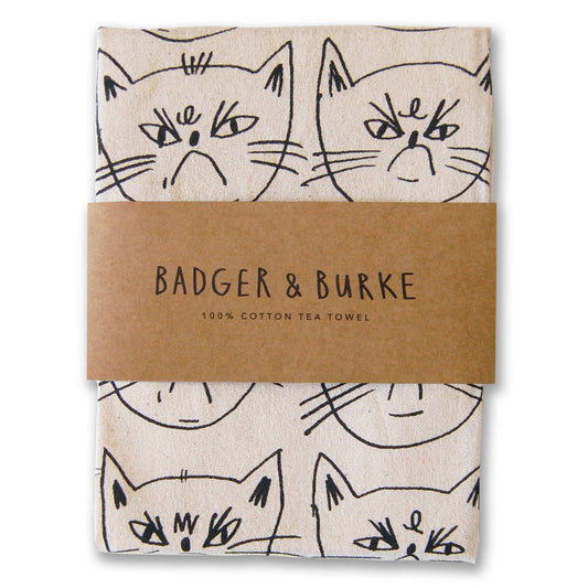 Badger & Burke - Snitty Kitty "Life is Beautiful" Tea Towel