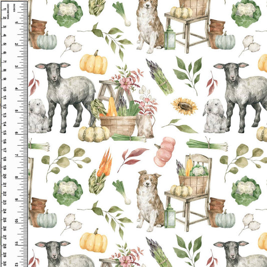 Busy Little Stitches - Harvest Farm Animals Toddler Blanket