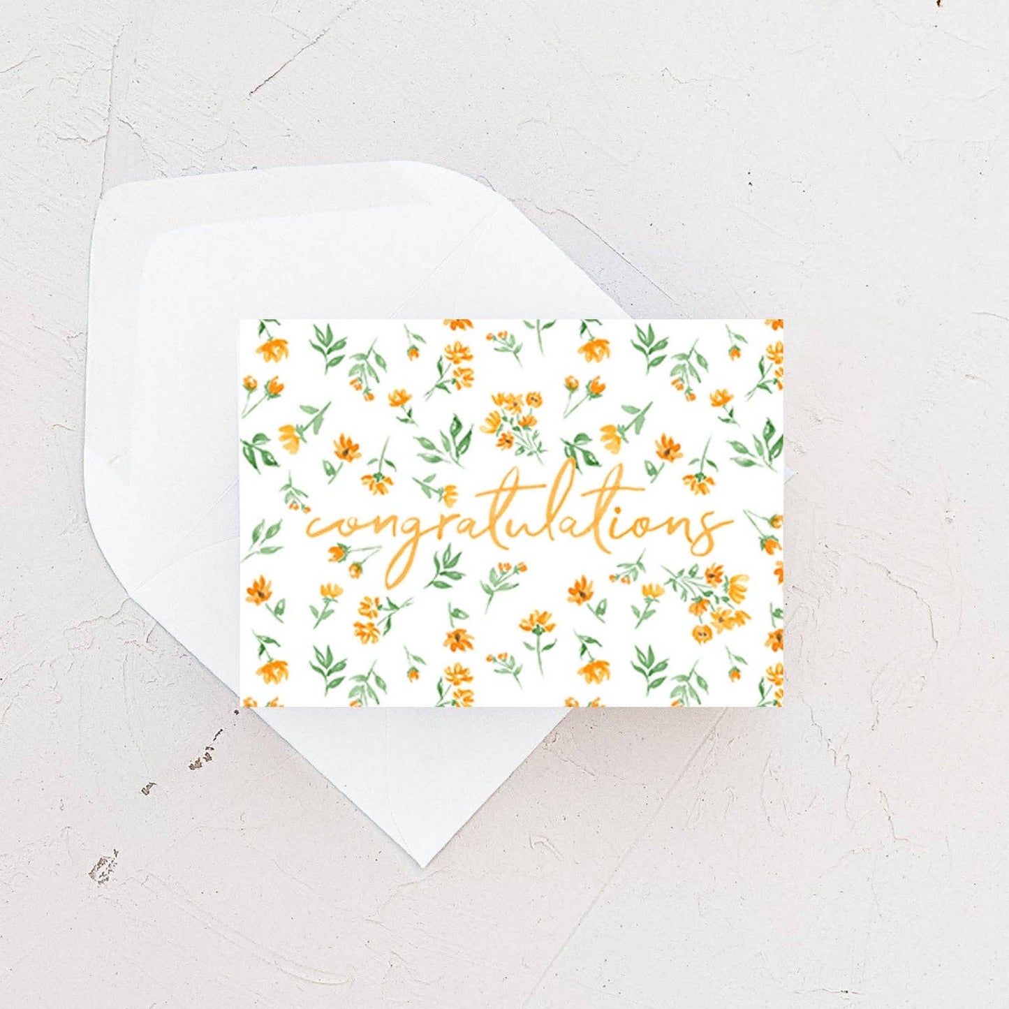 Almeida Illustrations - Mini Card - Floral Congratulations Enclosure Card