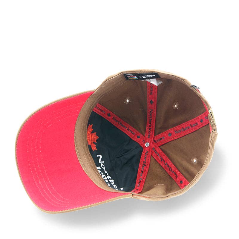 Northern Icons Canada - Canada Assorted Embroidery Badge Cap: Cherry