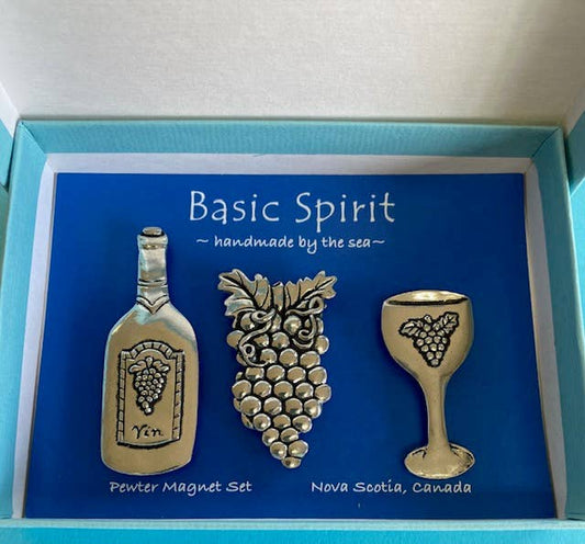 Basic Spirit - 3 piece Wine lg Magnet Set (Boxed)