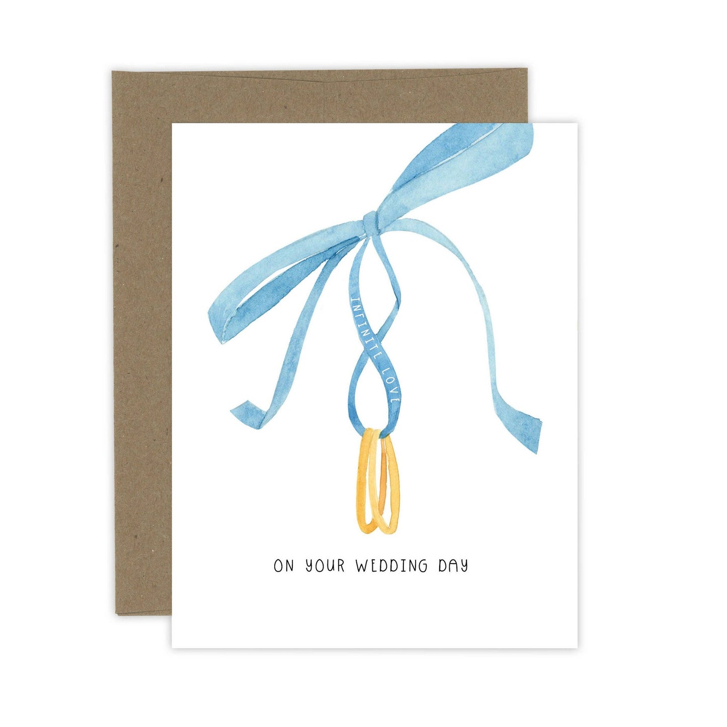 Almeida Illustrations - Infinite Love Wedding Day Card: White